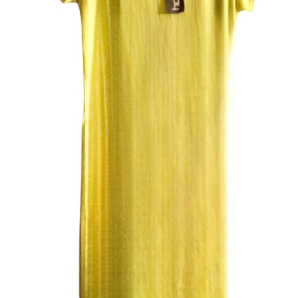 BOOHOO Womens Sexy Dress, Slim Fit Light Weight Silky Fabric In Lime Size 10 - Picture 4 of 4